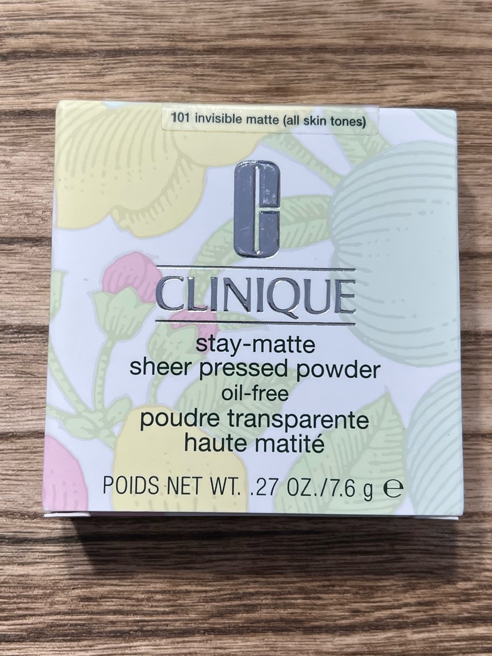 NIB Clinique Stay-Matte Sheer Pressed Powder-101 Invisible Matte